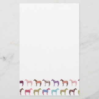 Papeterie Motif de Cheval coloré