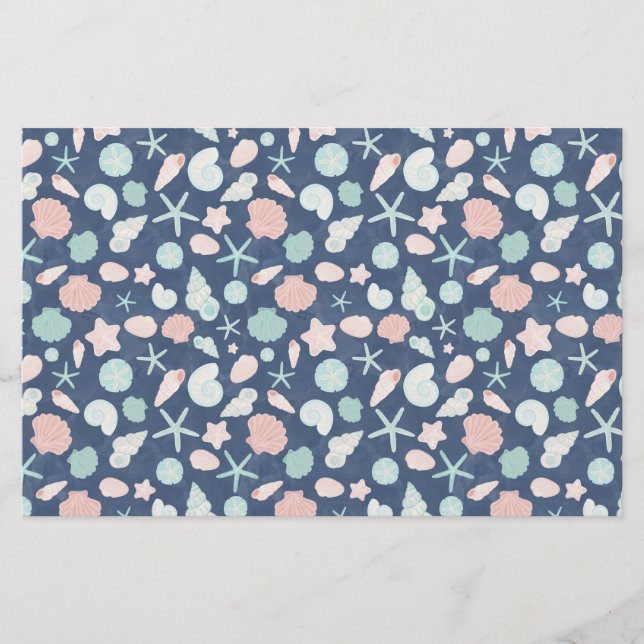 Papeterie motif de coquillages (Devant)