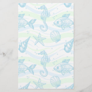 Papeterie Motif de croquis marine