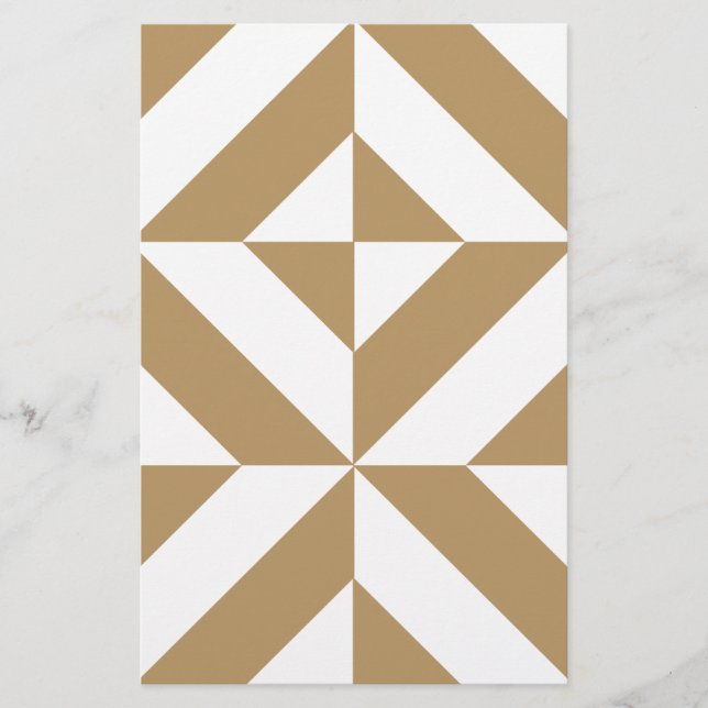 Papeterie Motif de cube géométrique Brown (Devant)