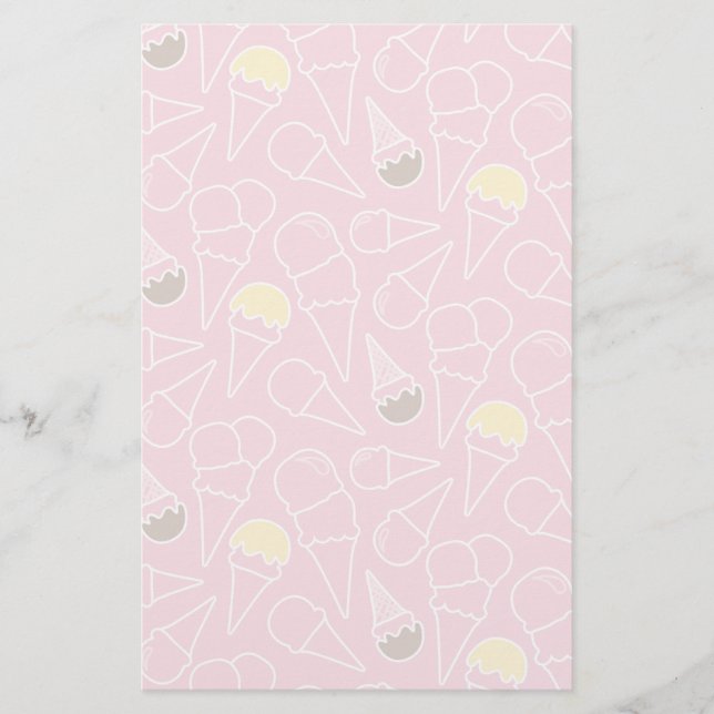 Papeterie Motif de glace d'été (Devant)