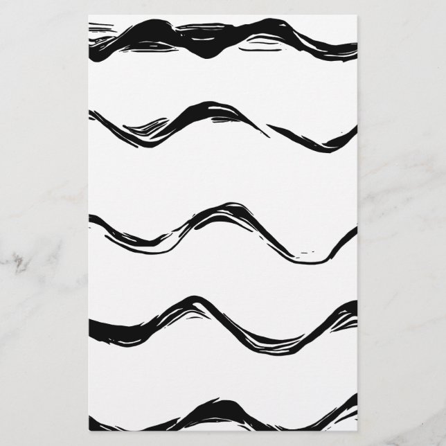 Papeterie Motif de lignes noires (Devant)