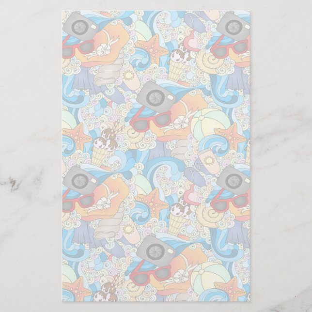 Papeterie Motif de loisirs d'été (Devant)