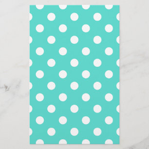 Papeterie Motif de point bleu turquoise de polka