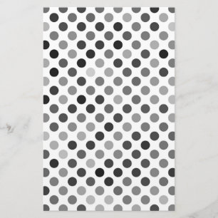 Papeterie Motif de points Polka monochrome (points noirs et