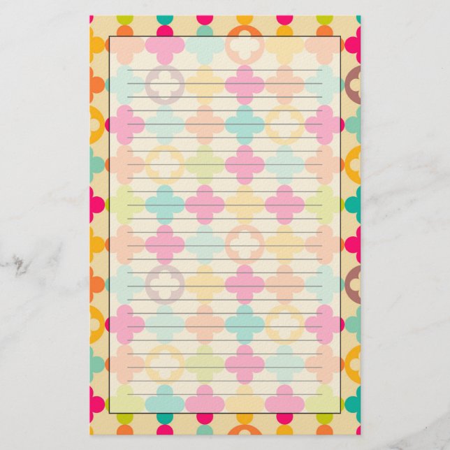 Papeterie motif de rosette médiéval Vintage (Devant)