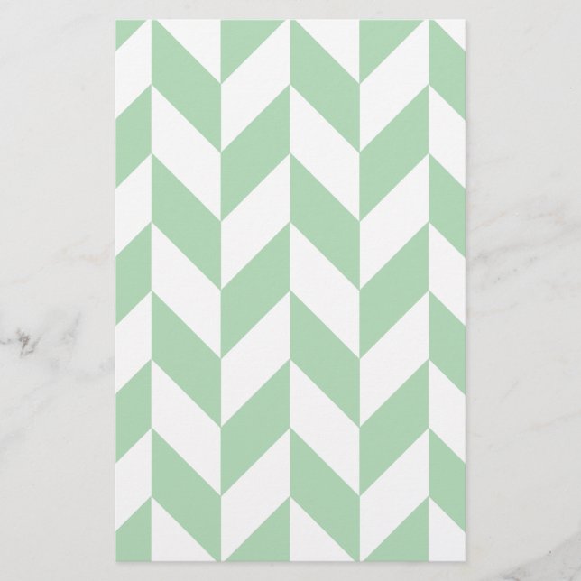 Papeterie Motif de squelette vert à la menthe (Devant)