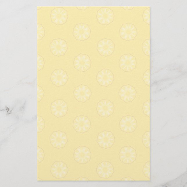 Papeterie Motif de tranches d'ananas jaune (Devant)