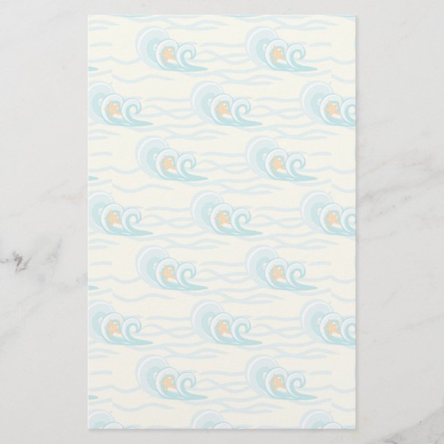 Papeterie Motif de vagues mou (Devant)