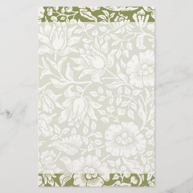 Papeterie Motif de vert de mauve de William Morris (Devant)