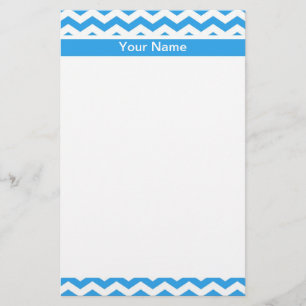 Papeterie Motif de zigzag de chevron bleu clair moderne