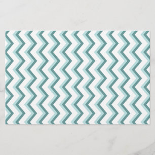 Papeterie Motif de zigzag de Chevron en vert en bon état