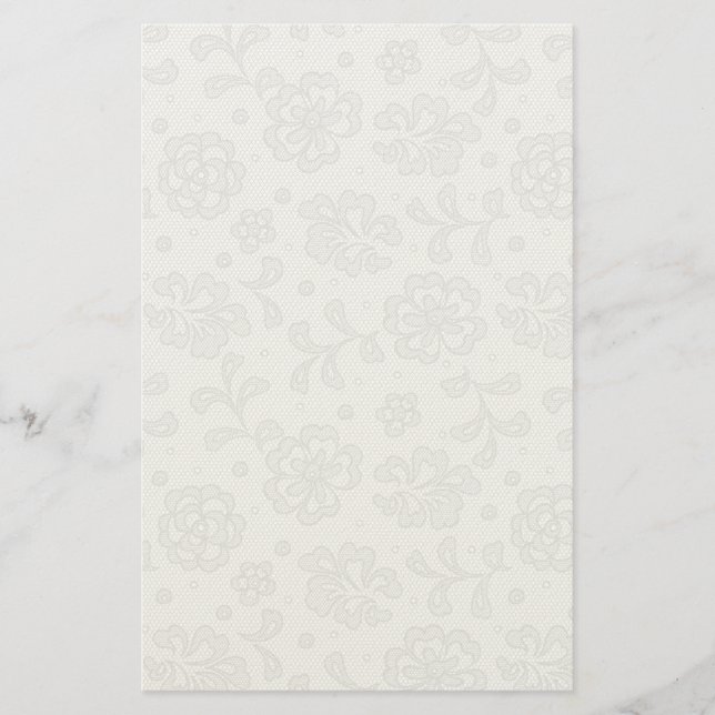 Papeterie Motif dentelle, fleur vintage 1 (Devant)
