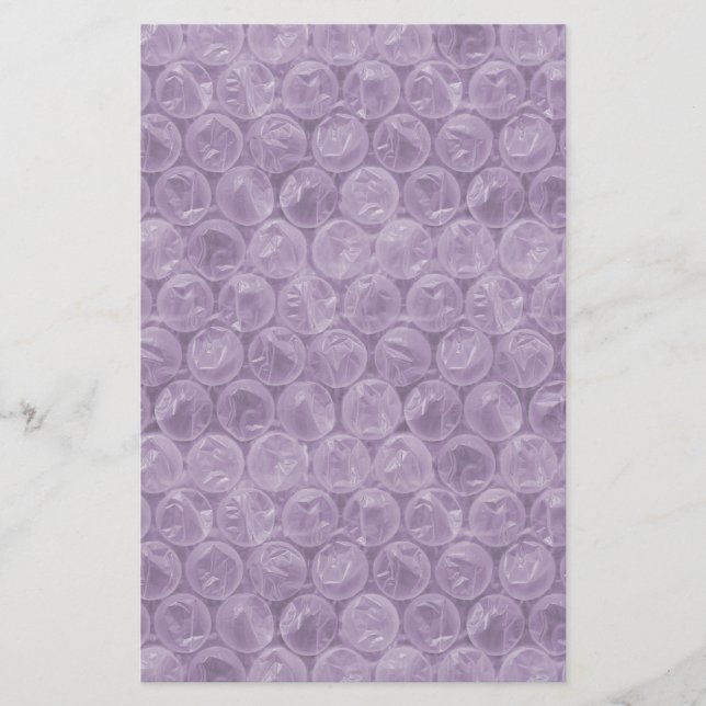 Papeterie Motif d'enveloppement de bulle violette (Devant)
