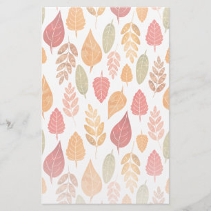 Papeterie Motif des feuilles d'automne peintes