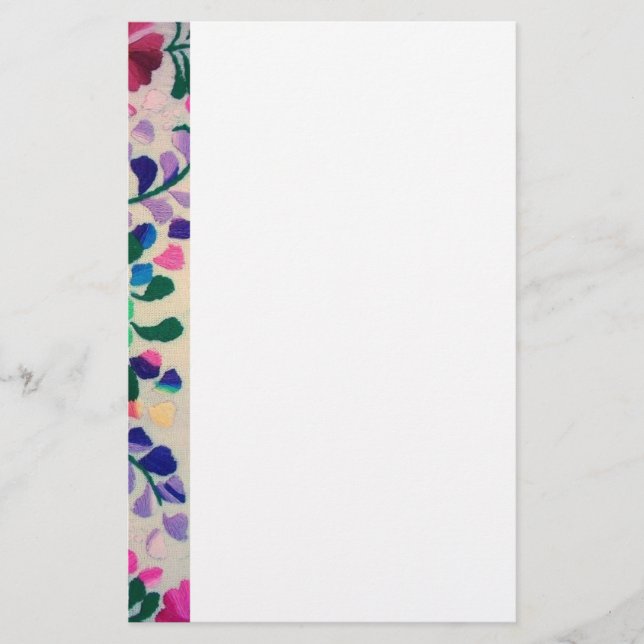 Papeterie Motif des fleurs colorées (Devant)
