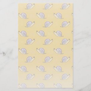 Papeterie Motif d'escargots et de torrents illustrés