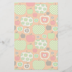 Papeterie Motif d'illustration de pomme mignonne