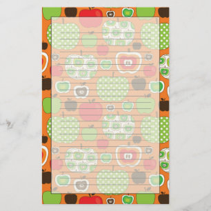 Papeterie Motif d'illustration de pomme mignonne