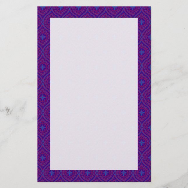 Papeterie Motif d'oignon bleu traditionnel pourpre (Devant)