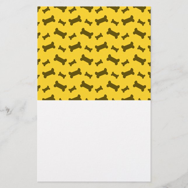 Papeterie motif d'os de chien jaune mou (Devant)