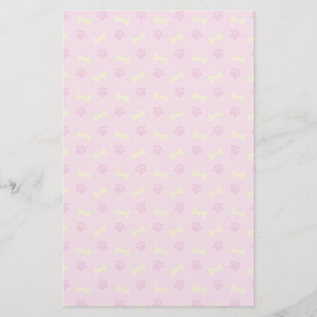 Papeterie Motif Empreinte de patte rose (Devant)