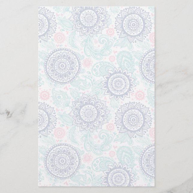 Papeterie Motif Ethnic Paisley (Devant)