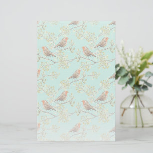 Papeterie Motif européen vintage peint Robin Bird