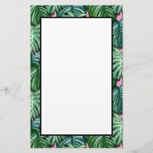 Papeterie Motif exotique Feuille tropical vert