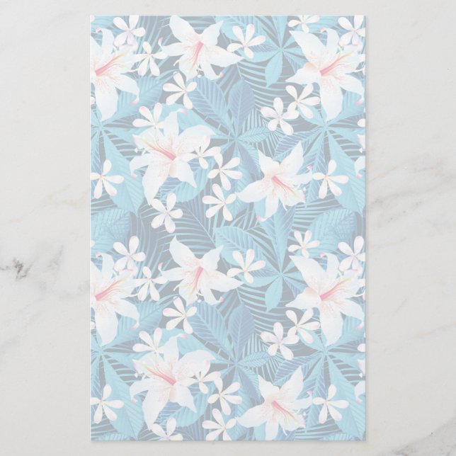 Papeterie Motif floral de ketmie tropicale (Devant)