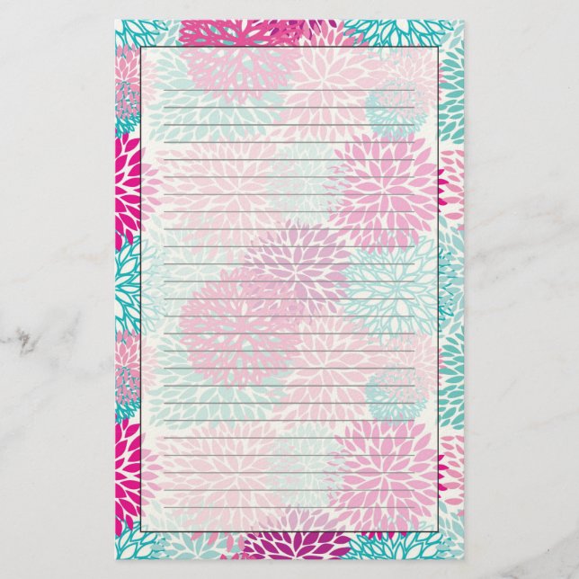 Papeterie Motif floral lumineux 2 (Devant)
