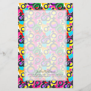 Papeterie Motif Gay pride de Neon