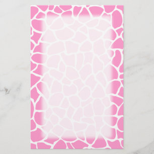 Papeterie Motif Giraffe Poster de animal rose