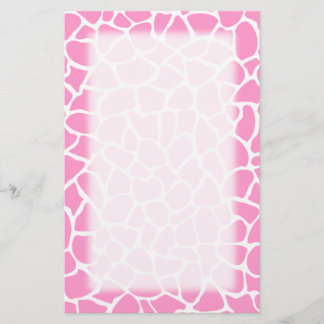 Papeterie Motif Giraffe Poster de animal rose