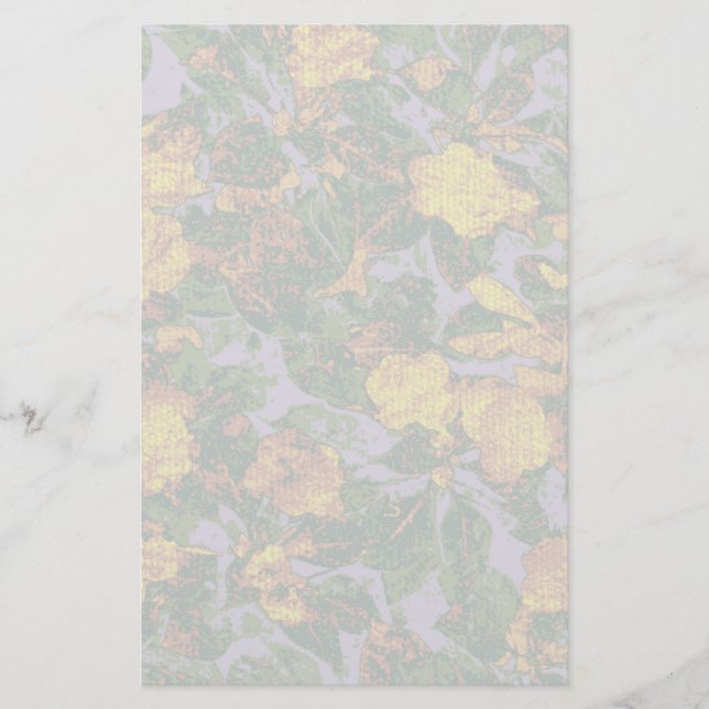 Papeterie Motif jaune de camouflage de fleur (Devant)