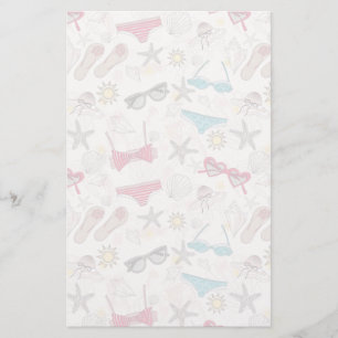 Papeterie Motif mignon d'abrégé sur été