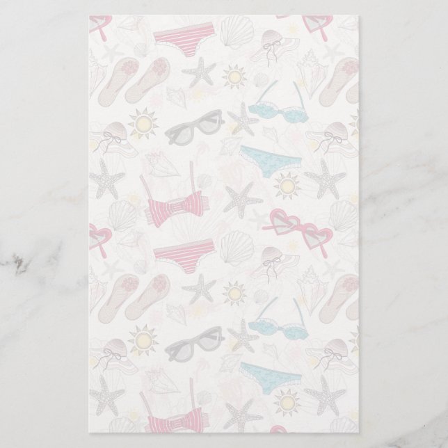 Papeterie Motif mignon d'abrégé sur été (Devant)