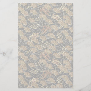 Papeterie Motif oriental de dragon de mer