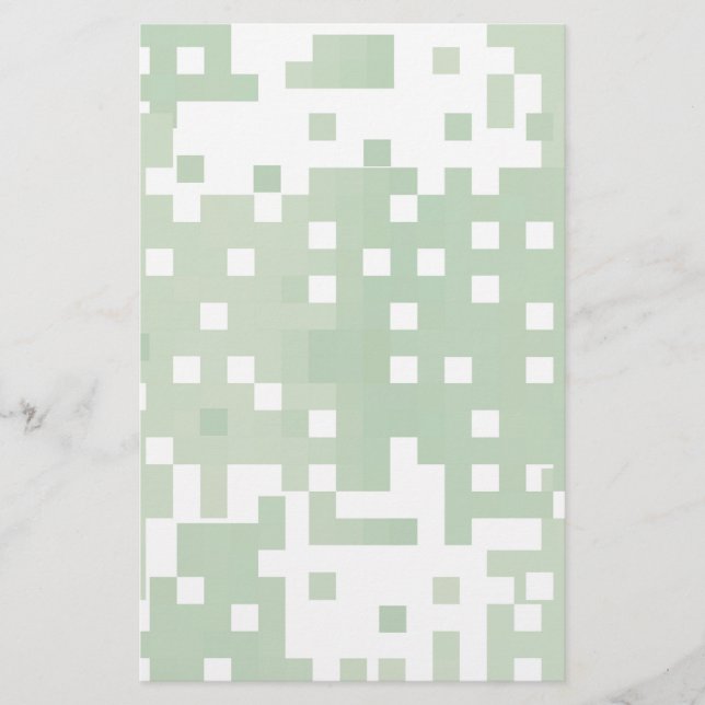 Papeterie Motif Pixel de la série verte (Devant)