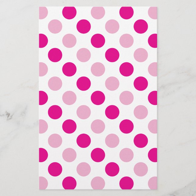 Papeterie Motif pois rose (Devant)