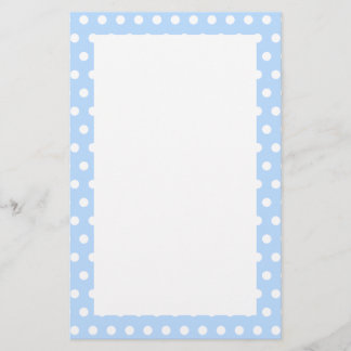 Papeterie Motif Polka blanc et bleu. Spotty.