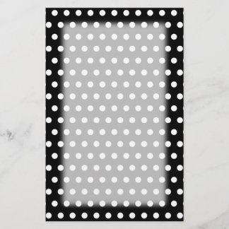 Papeterie Motif Polka noir et blanc. Spotty.