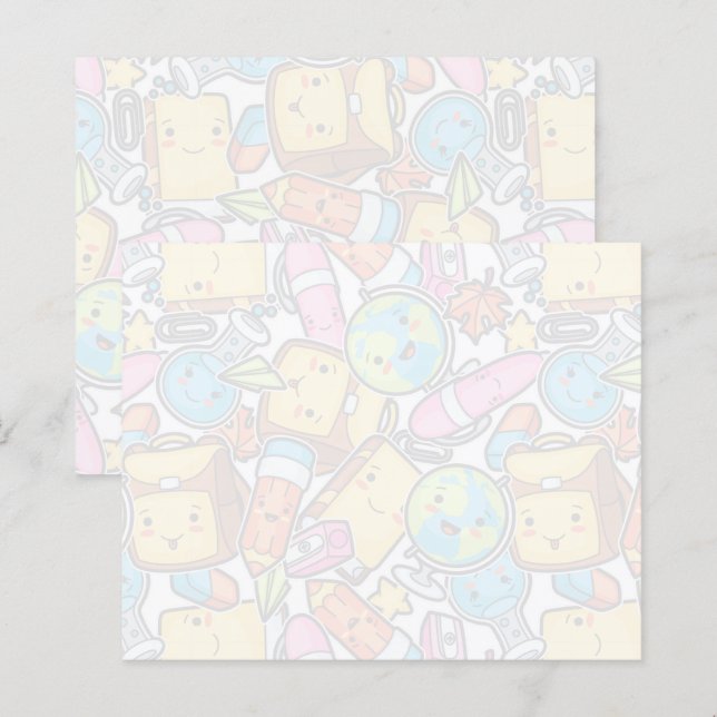 Papeterie motif Post-it Notes (Devant / Derrière)