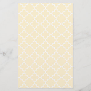 Papeterie Motif Quatrefoil jaune