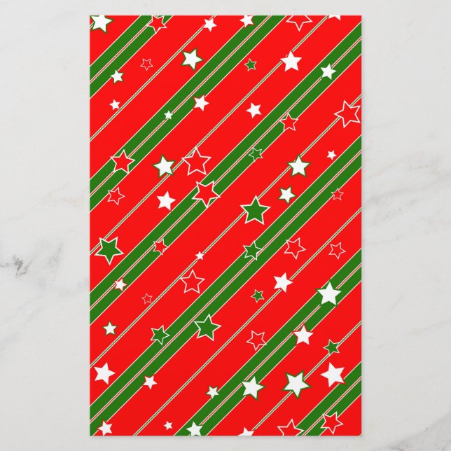 Papeterie Motif Red et Green Christmas Star (Devant)