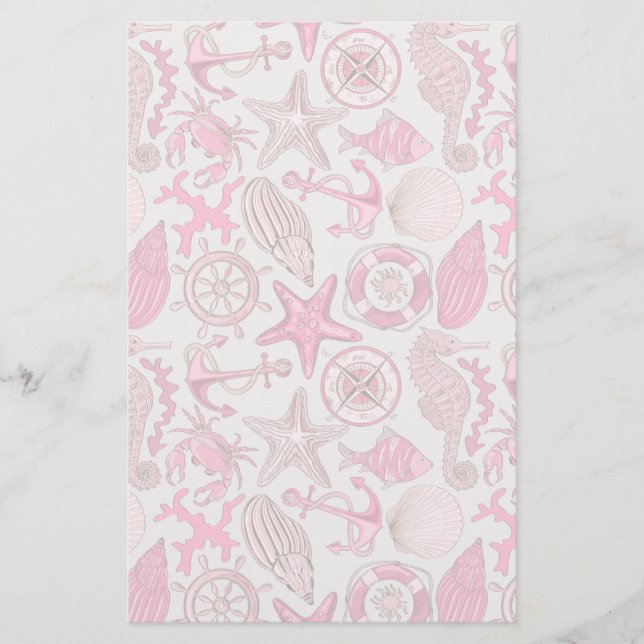Papeterie Motif rose de mer (Devant)