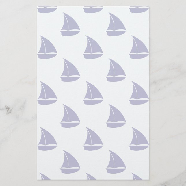 Papeterie Motif Royal Blue Sailboat (Devant)