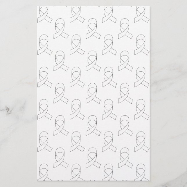 Papeterie Motif Ruban Blanc (Devant)