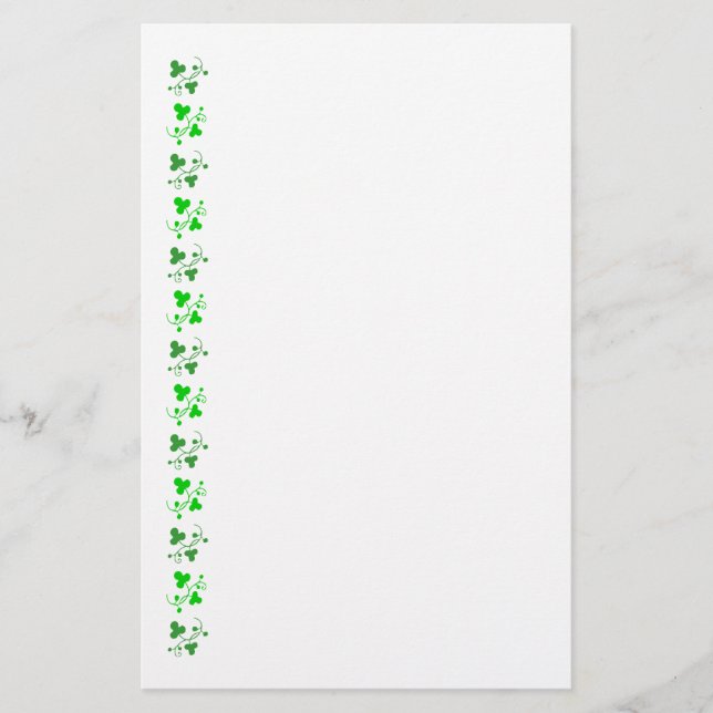 Papeterie Motif Shamrock verte (Devant)