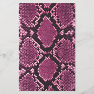 Papeterie Motif Snakeskin rose